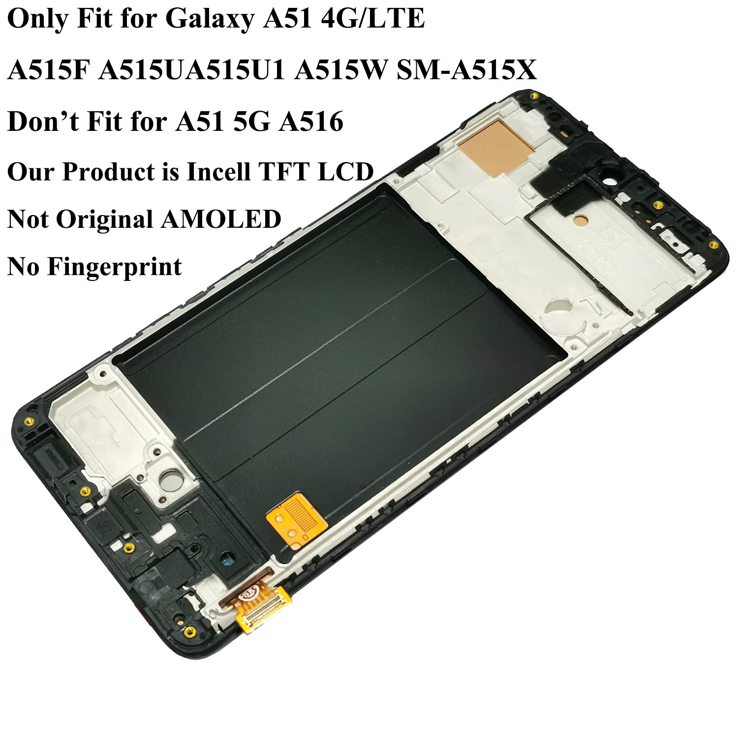 Amazon.com: Galaxy A51 Screen Replacement A51 LCD Display A515U